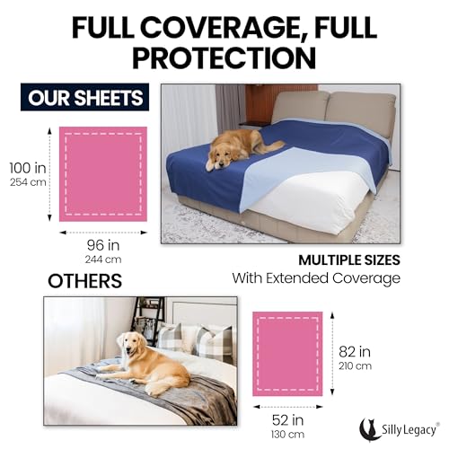 Thin Reversible Waterproof Protective Bed Cover (Queen Size, 96 x 82 inch), for Dogs and Cats, Babies; Incontinence, Dirt, Drool - color: Blue, size: Queen 96 x 82 inch
