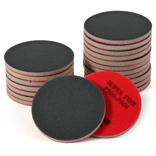 MAXMAN 20Pcs Sanding Sponge Set, 3" Foam Sanding Pads, 500-600Grit for Wood - style: 500-600 Grit