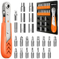 24 in 1 Right Angle Ratcheting Screwdriver Set for tight spaces