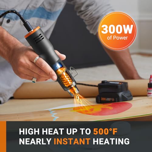 Crafting Tool Combo Kit - Portable Rotary Tool, Heat Gun for Sanding, Carving, Drilling, Engraving, 20V Power Share Battery and 42-Piece Accessories Included - size: 2 PCS Heat Gun Combo
