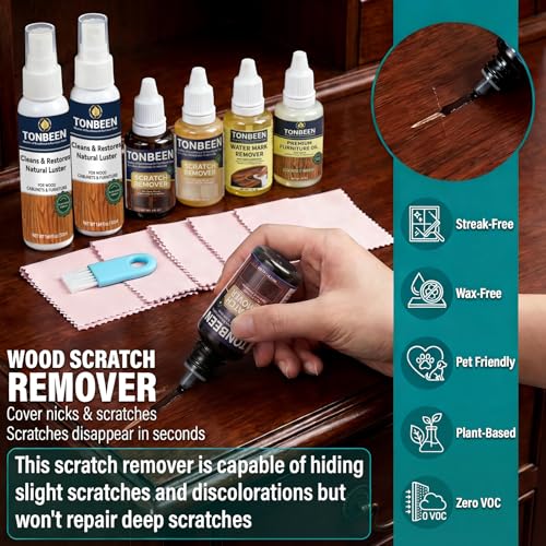 Wood Furniture & Floor Scratch Remover Repair Kit,12 PCS Professional Hardwood Furniture Cleaner Restore Care Set - Eraser Scratch, Covers Nicks, Scuffs & Dogs, Cats Scratches, Marks & Minor Defects - size: 1 SET