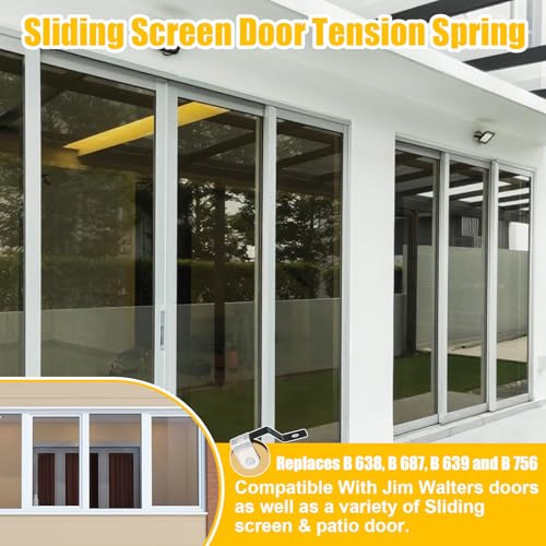 4 Pack Sliding Screen Door Rollers for Academy Doors, Smooth & Quiet, 1" Concaved Steel Ball Bearing, Rollers with Replaces B 638, B 687, B 639 and B 756 Used on Both Top and Bottom, 4Pack - color: B638 4pc