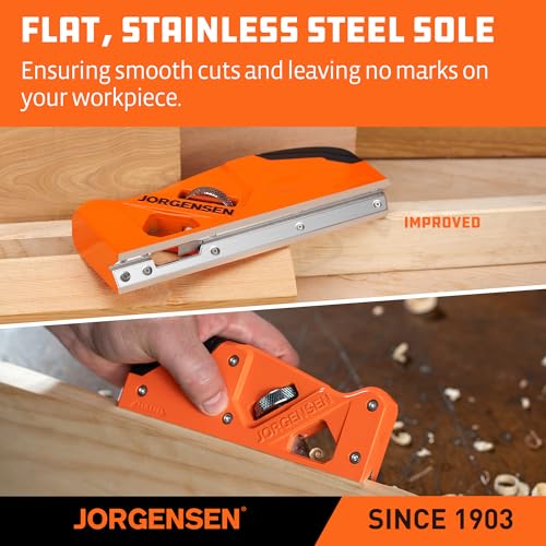 JORGENSEN Chamfer Plane, Edge Corner Plane, 4 Cutter Heads Built-In Storage