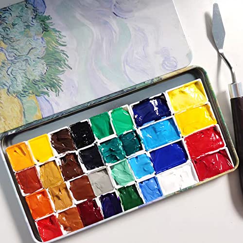 48Pcs Empty Watercolor Paint Pans – Full Pans, 3ml White Plastic Pans - style: 48Pcs Full Pans