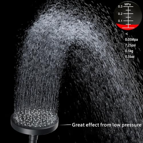 High Pressure Shower Head - 4.7“ Powerful Bathroom Pressure Boosting Rain Showerhead - Perfect Universal Replacement for Rainfall Shower Heads (2 Pack,Matte Black) - style: 2 Pack Black