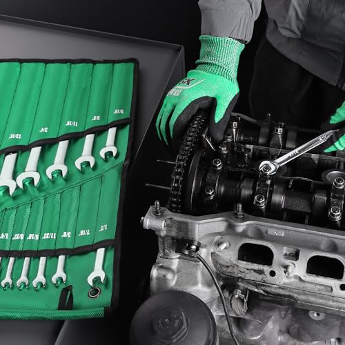 SK Combination Wrench Set, SAE 1/4" to 1-1/4", 18-Piece, Premium CR-V Steel - size: SAE 6.35 to 31.75 mm