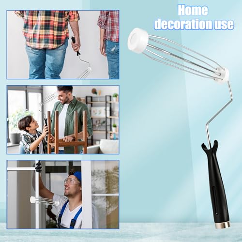 25 Pcs 9 Inch Paint Roller Frame Black Paint Roller 5 Wire Handle Brush Painting Supplies for Wall House Homes Repair Tools