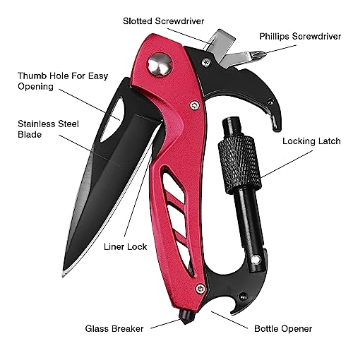 FUNBRO Multitool knife (Red) - color: Red