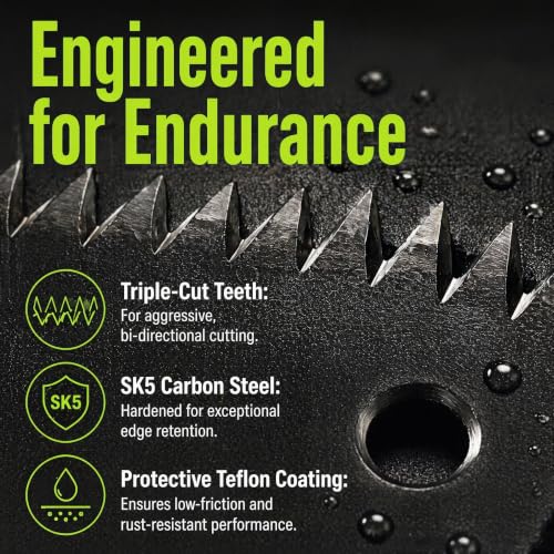 10" Folding Pruning Saw SK5 Steel Quick Cutting Saw for Gardening, Tree Trimming, Camping, Biking & Backpacking, Teflon-Coated Blade