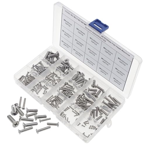 Metric M2-M6 304 Stainless Steel Phillips Flat Head Machine Screw Kit