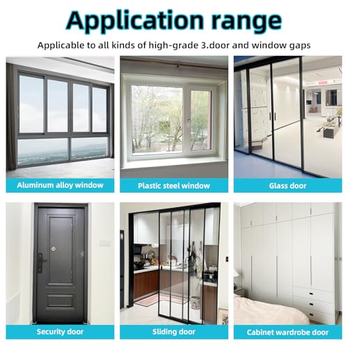 Weather Stripping Door Window Seal Strip, 32.8FT Self-Adhesive Soundproofing Weatherstrip, Draft Blocker Dustproof Strip for Sliding Windows, Doors, Cabinets (0.35" W x 0.35" H) - size: 0.35x0.35x33FT