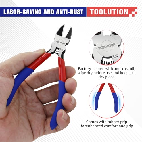 5" Small Wire Cutter Diagonal Cutting Plier Flush Cutter -10 Pack - color: 5"- 10 Pack