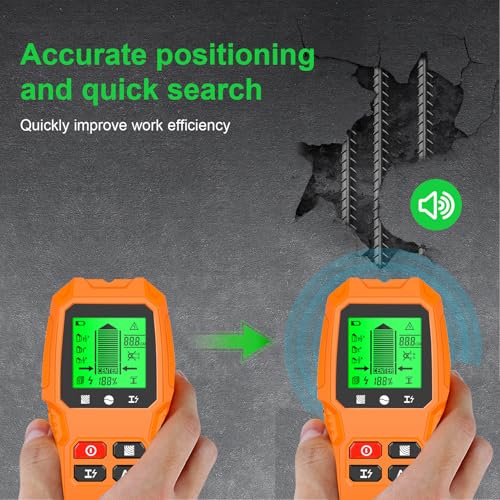 Stud Finder Wall Scanner with HD LCD Display - Portable Precision Detection for Wood, Metal & Live Electrical Wires, Advanced Wall Scanning Tool