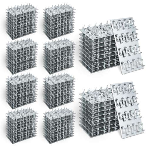 100 Pack Truss Plates, 4" x 2" Pronged Truss Mending Plate with Nail Teeth, Galvanized Steel Repair Tie Plate Bracket for Roofting Truss Wood Timber Connector - size: 4" x 2"