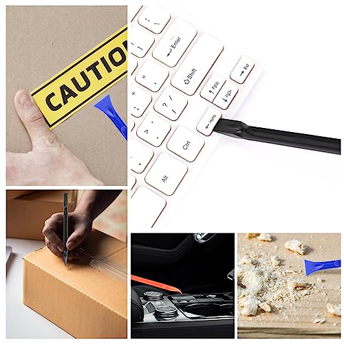 Carbon Fiber Plastic Scraper, 9 PCS Small Scraper Tool Plastic Scraper Tool Multi-Purpose Scraper Pen-Shaped Scraper Tool Non-Scratch Cleaning Tool for Tight Spaces, Kitchen, Crevices, Food, Paint - color: Multicolor