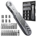 AXTH 23in1 Right Angle Ratcheting Screwdriver Set, 1/4" Driver Repair Tool - style: 23in1