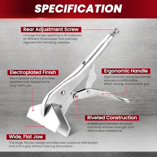 10 Inch Locking Sheet Metal Clamp 2 Pack - size: 2 Pack
