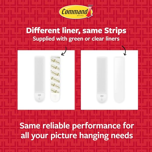 Command 10 lb Narrow 12 Pairs Picture Hanging Strips (24 Strips), Damage-Free Hangers for Picture Frames, No Tools Required, Great for Home Room Wall Decor, White Adhesive
