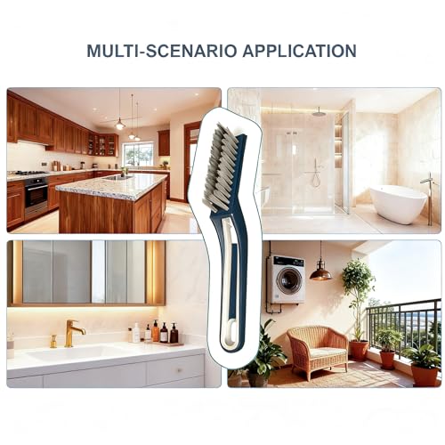 10-Piece Heavy-Duty Scrub Brushes Set with Bird Bath Scrubber and Crevice Tools for Outdoor, Kitchen, Bathroom, Tire & Wheel(Grey) - color: Gray
