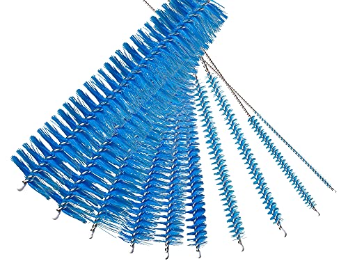 10" Extra Long Tube Cleaning Brush Set - 10 Pack - Blue - color: Blue, size: 10pk - 2mm 3mm 4mm 5mm 6mm 8mm 12mm 16mm 20mm 24mm