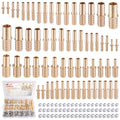 124PCS Brass Splicer Hose Barb Fittings Assortment