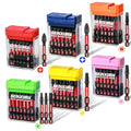 Geinxurn 90 Pieces Impact Screwdriver Bits Set with Colorful Boxes, 2" Magnetic (PH2,PZ2,SQ2,T10,T15, T20,T25,T30) S2 Steel Multi Driver Bits - color: Multi-bit, size: 2''-90PCS
