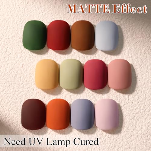 Double Rhythm 28Pcs 0.5Oz Gel Nail Polish Set Same Color Same Bottle Gel Polish Kit Nail Art Manicure Salon DIY at Home for Women (Burgundy Green Collection-T24-1) - color: White Pink Beige
