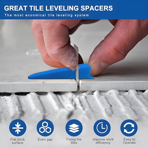 Tile Leveling system Plier Hand Floor Pliers Tiling Installation Tool Tile Locator Leveling System for DIY Ceramic Tile Stone Wall Tile Spacers Adjustment blue - size: 1/32" 2000pcs tile leveling system