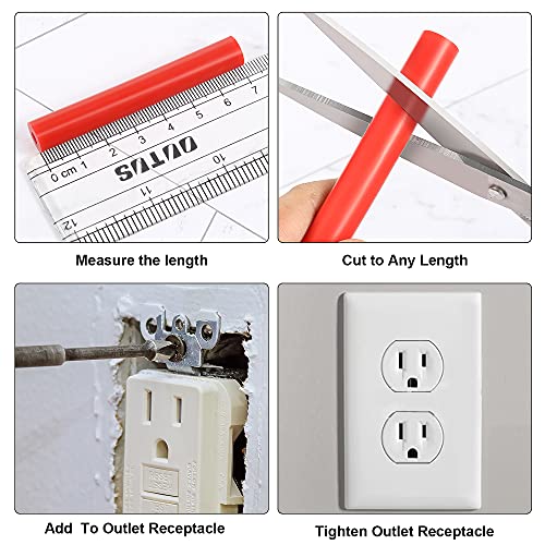 Zonon 150 Pcs Outlet Spacers Electrical Extender Kit Screw Spacers, Red - color: Red