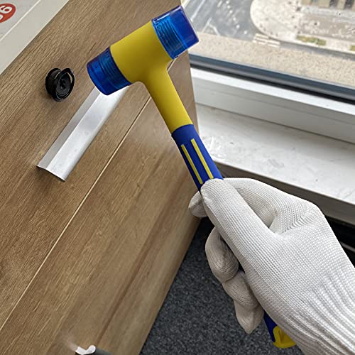 Rubber Mallet,KAIHAOWIN Small Mallet Hammer, Double-Faced Soft Mallet with Ergonomic Shaped Plastic Handle and Anti-Slip Coating for Jewelry, Leather Crafts, Woodworking 30mm - size: 30mm Anti-Shock/Slip Hammer