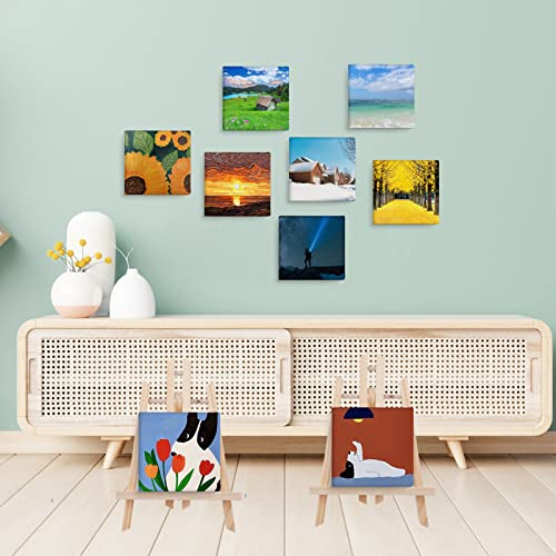 ESRICH Mini Canvas 40Pack 2.4x2.4inch, 2/5''Profile Art Primed Mini Canvases for Painting, Tiny Painting Canvas for Kids and Art Supplies. - size: 2.4x2.4in-40 Packs