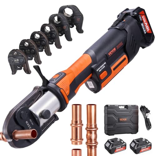 VEVOR Press Tool 18V Electric Pipe Crimping Tool for 1/2" - 2" Copper Pipes - size: Standard Size