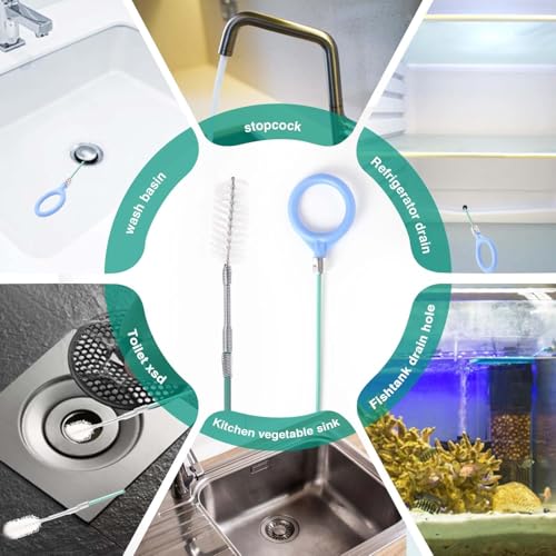 Car Sunroof Drain Cleaning Tool,78 Inch Extra Long Drain Cleaning Brush Flexible Drain Cleaning Tool for Car,Car Sunroof Drain Hole Cleaner for Drains, Sewers, Windshields