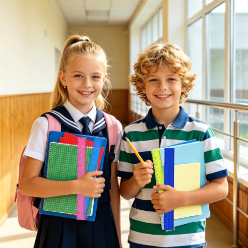 36 Pack 12" Multicolor Plastic Rulers, Back to School Measuring Supplies - color: Multicolor