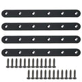 Alise Flat Bracket ,8 Inch Black Mending Plate Flat Brace for Wood Shelves - color: Black, size: 8 Inch
