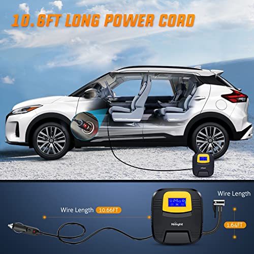 Nilight Digital Tire Inflator Air Compressor Portable Pump w/Pressure Gauge - color: Touch Screen Air Pump