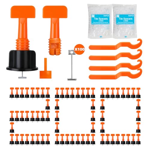Storystore 200PCS Tile Leveling System Kit, 1/16 Inch Tile Spacers - size: 200pcs