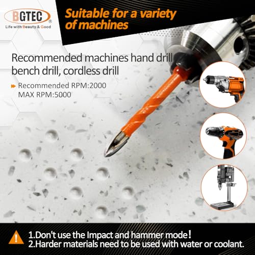 BGTEC Cemented Carbide Drill Bits Masonry Drill Bits, 10pcs Quick-fit Shank 6MM Cross Spiral Hard Alloy Drill Bit for Wood Plastic Masonry Ceramic Tile Concrete Marble - size: 10pcs 6mm