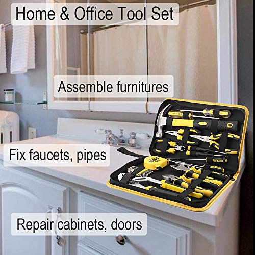 DOWELL 24 pcs Homeowner Tool Set, Home Repair Hand Tool Kit - size: 24PCS