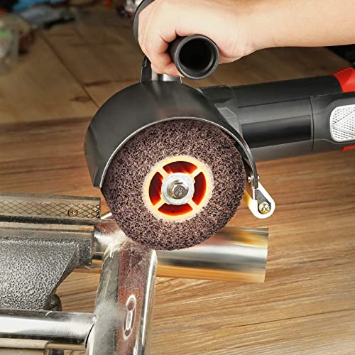 4.33 x 4 inch Coarse 120 Grit 1 Pcs Burnishing Wheel for Burnishing Polishing Machine, 3/4 Inch Arbor (Grit 120) - style: Burnishing Wheel #120