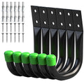 SWANLAKE Heavy Duty Garage Storage Utility Hooks, Utility Hooks for Garage Wall,Color Black (6PCS) - color: Green