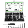 1001 Pcs M3 Countersunk Screws Assortment Kit, Flat Head Machine Screws Phillips Bolts Nuts Washers Assortment Kit with Screwdriver for Electronics, Machinery - M3x6/8/10/12/16/20/25mm - size: M3x6/8/10/12/16/20/25-1001Pcs