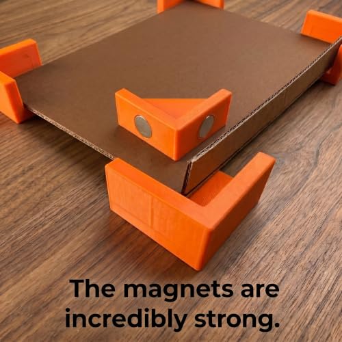4-Pack Magnetic 90 Degree Positioning Squares for Craft Box Making