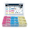 380PCS Heat Shrink Male and Female Spade Connectors Kit - Male & Female Blade/Spade Wire Terminals,AWG 22-10 Waterproof Electrical Terminals,for Marine Wiring/Electrical Projects