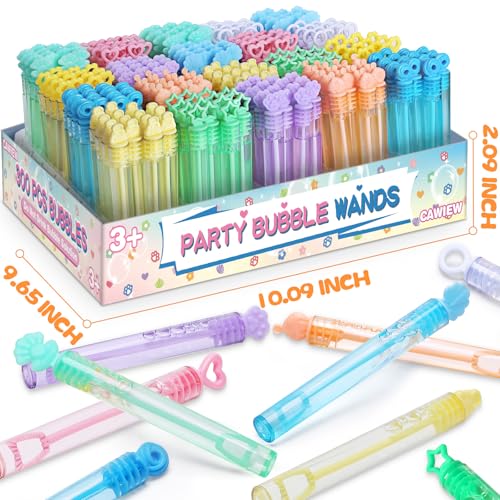 300 Pack Mini Bubbles Bulk, Kids Party Favor Wand Sticks with Gift Box