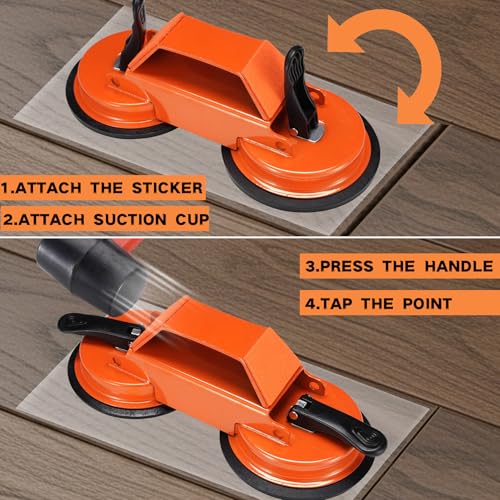 REXBETI Floor Gap Fixer Tool, Plank Gap Repair Kit, Heavy Duty Suction Cup - size: 5