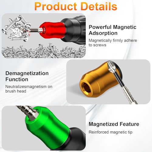 High-Magnetic Screwdriver Drill Bit Set with 3pcs Magnetic Screw Holder - color: 12pcs+3pcs Set