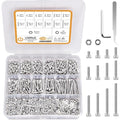 VIGRUE 1500PCS M3 x 4/5/6/8/10/12/14/16/18/20/25/30mm Screws Hex Socket Head Cap Bolts Nuts Kit, M3 Stainless Steel Screws Assortment Set with Allen Wrench and Tip Curved Tweezer