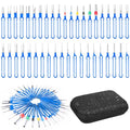 Terminal Removal Tool Kit 41 Pcs Depinning Tool Electrical Connector Pin Removal Tool Kit Pin Extractor Tool Set Wire Terminal Release Tool for Automotive Car Household Devices - Blue - color: 41 PCS - Blue Flat Handle
