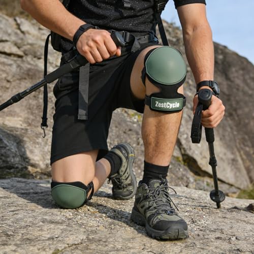 Tactical Knee Pads for Work, Hunting, Construction, Gardening, Paintball w/Foam Padding, Hard Shell & Adjustable Straps (Green) - color: Green
